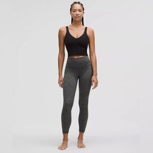 Lululemon Wunder Train HR Tight 25” in Heathered Graphite Grey